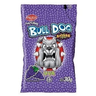 PASTILLAS BULL DOG UVA  ACIDA  ( blis x 12 uni)